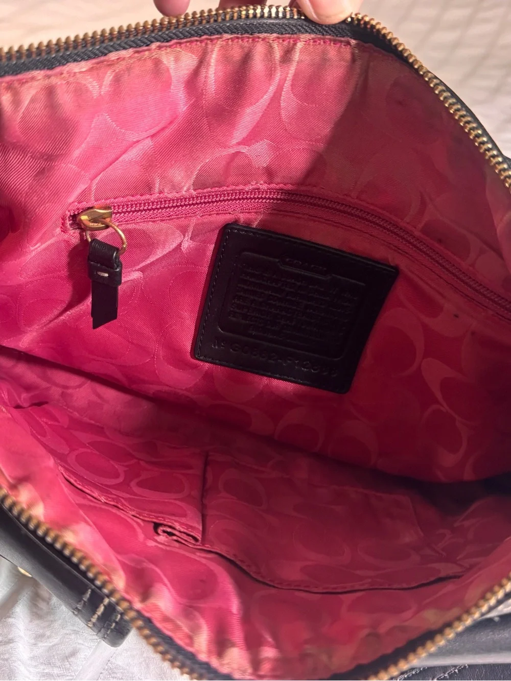 COACH Legacy Turnlock Shoulder Bag Black Leather 65th Anniversary Pink Lined
